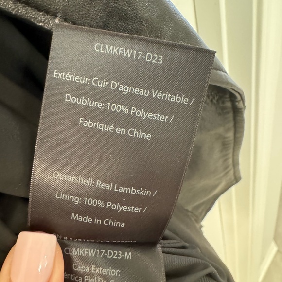 MACKAGE Miela-N Black Supple Lambskin Leather Belted Moto Jacket size Large - Picture 6 of 8